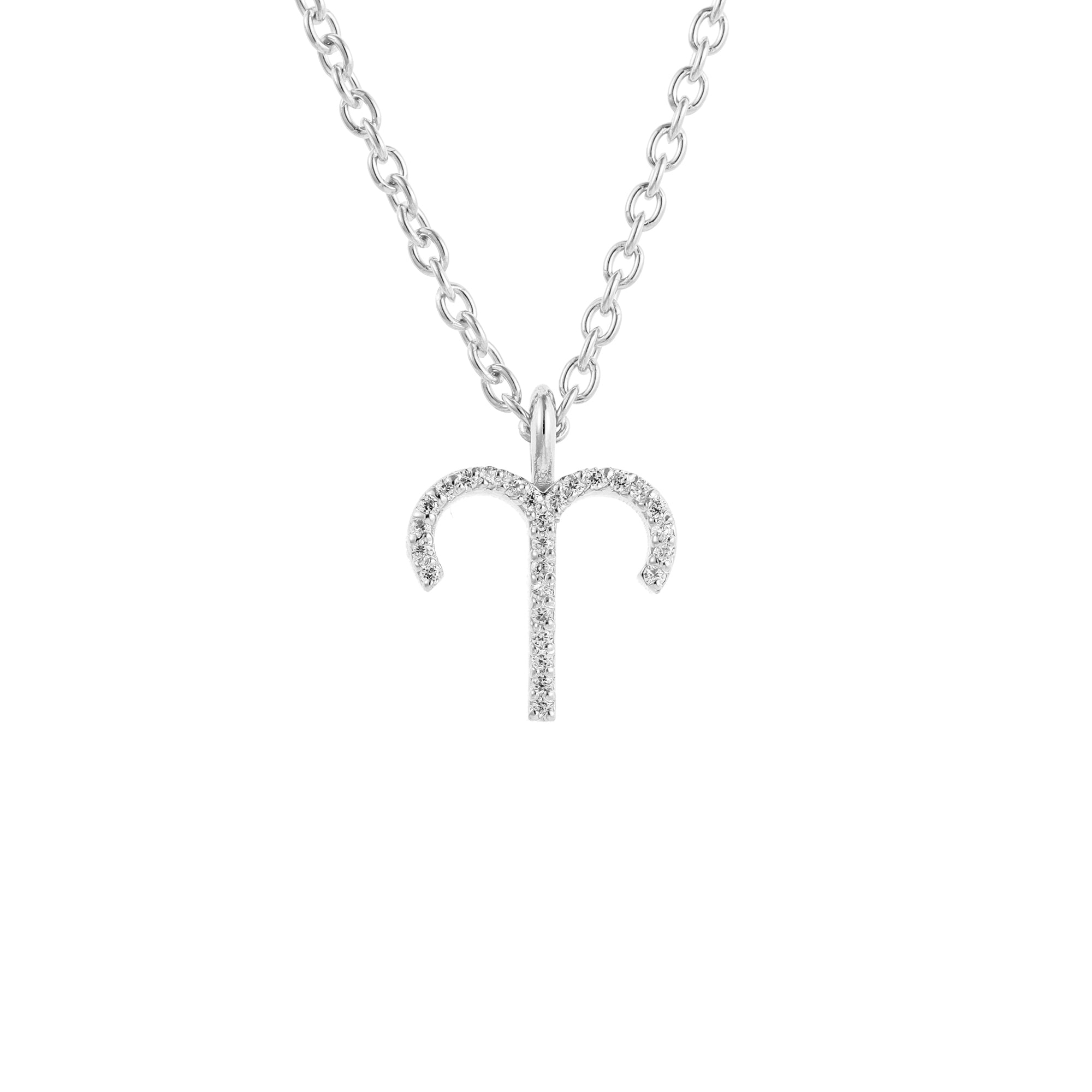 Aries Pendant Charm | Sterling Silver & Moissanite