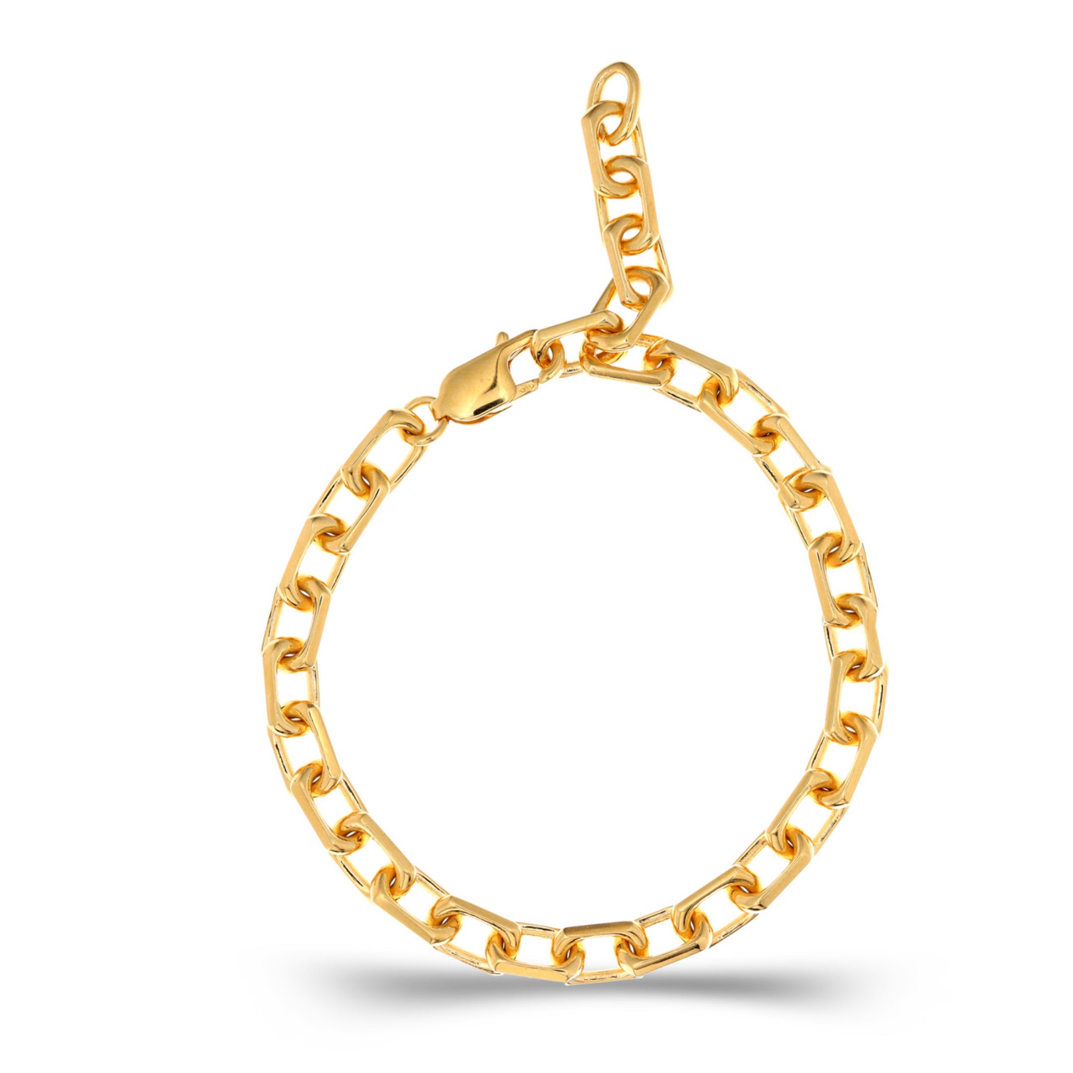 Square Chain Bracelets 14K Gold Plated