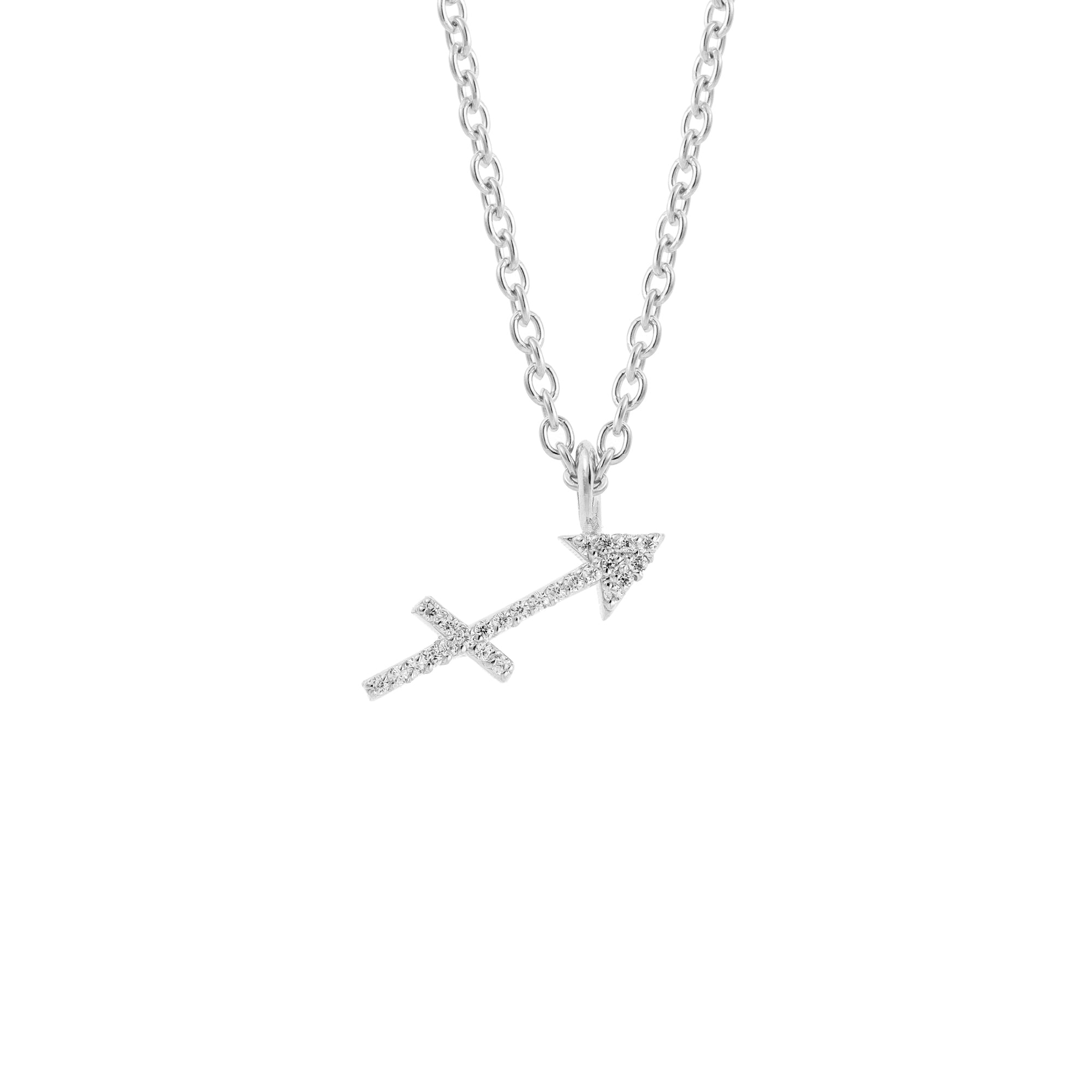 Sagittarius Pendant Charm | Sterling Silver & Moissanite