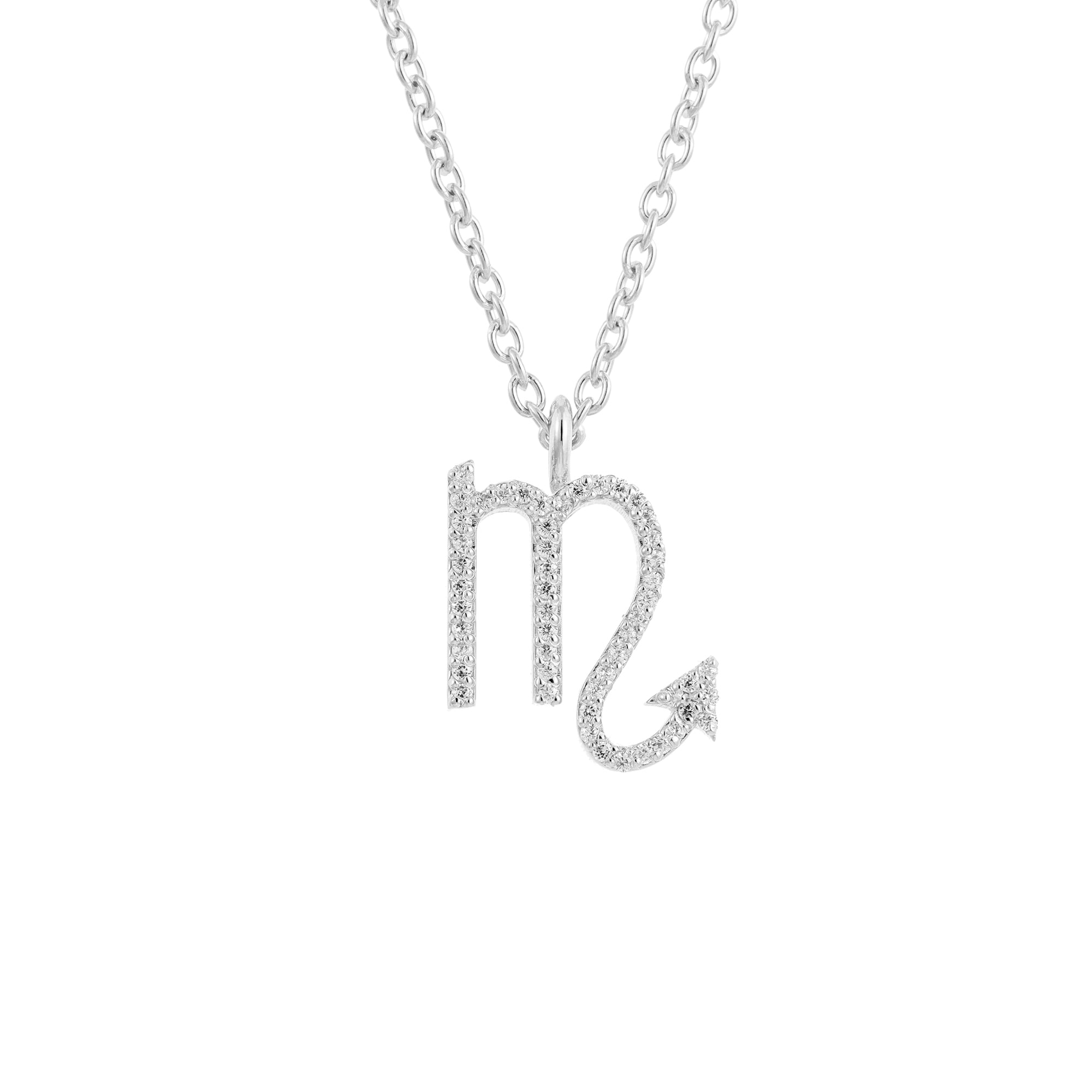 Scorpio Pendant Charm | Sterling Silver & Moissanite