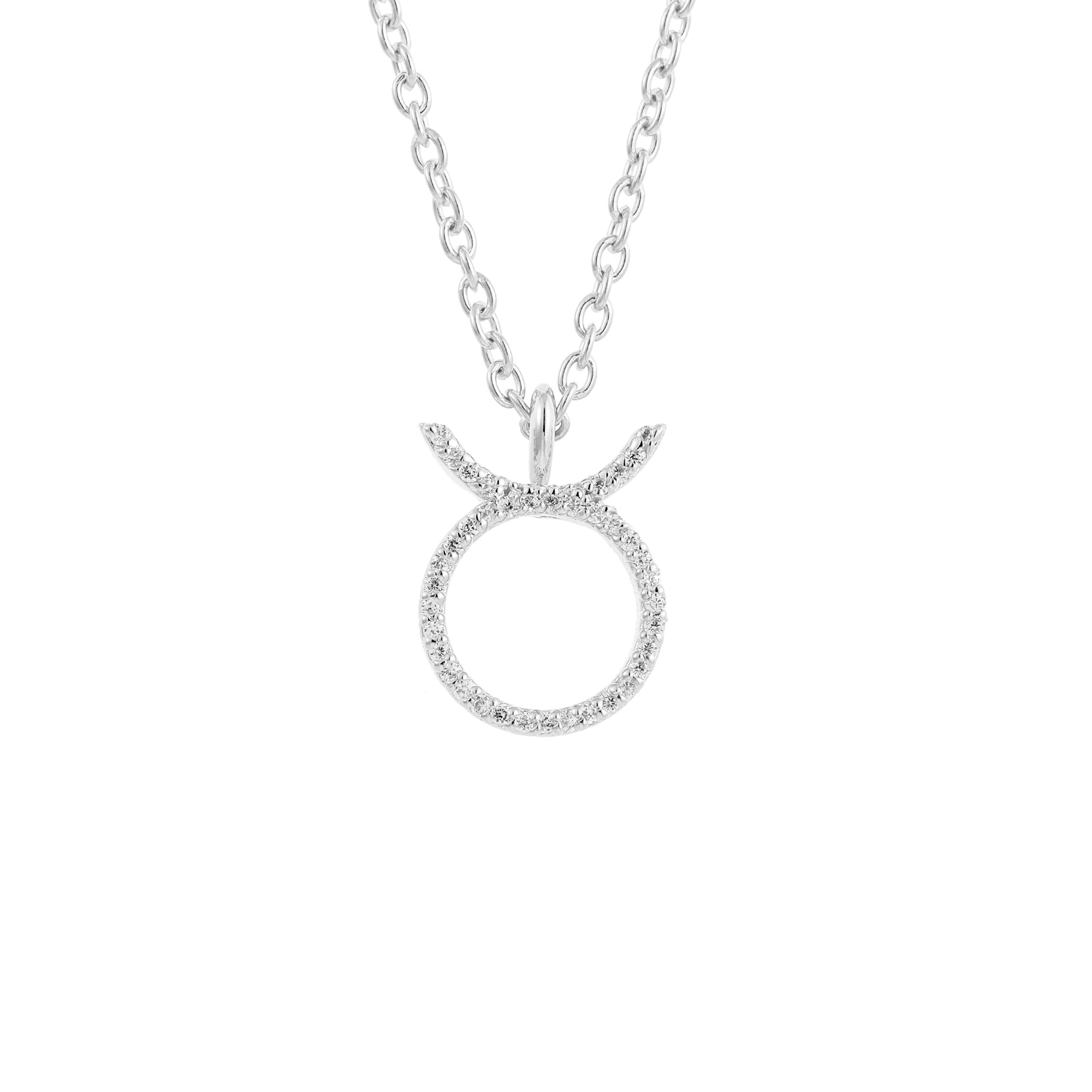 Taurus Pendant Charm | Sterling Silver & Moissanite