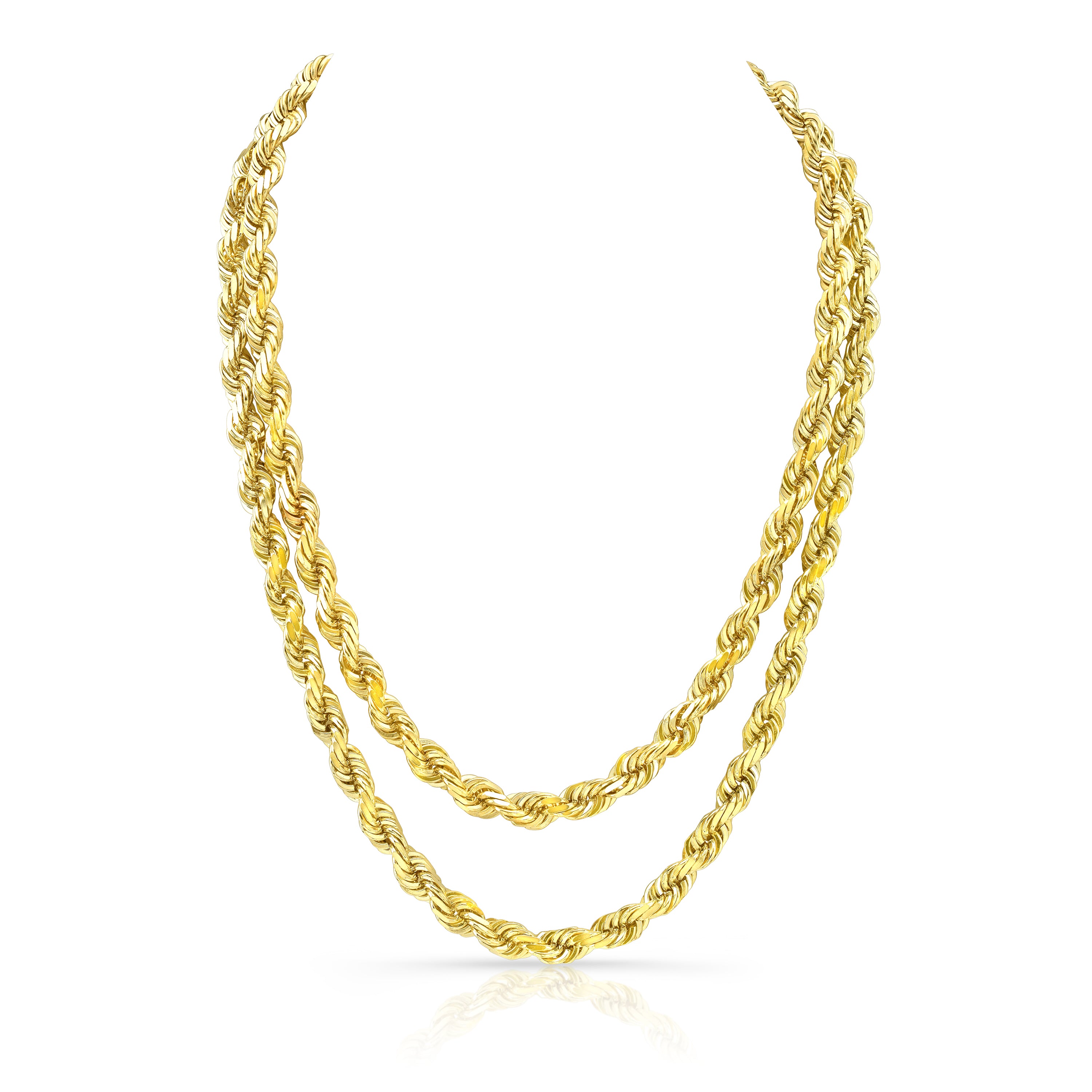 Rope Chain Necklace | 14k Yellow Gold | 8mm