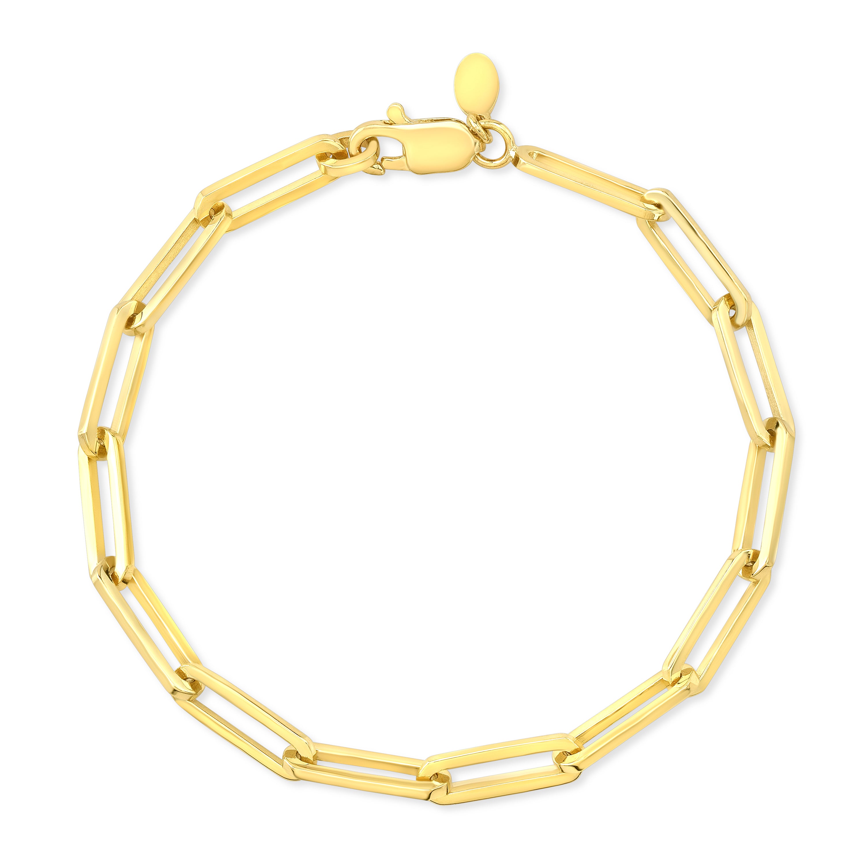 PaperClip Bracelet | 14k Yellow Gold