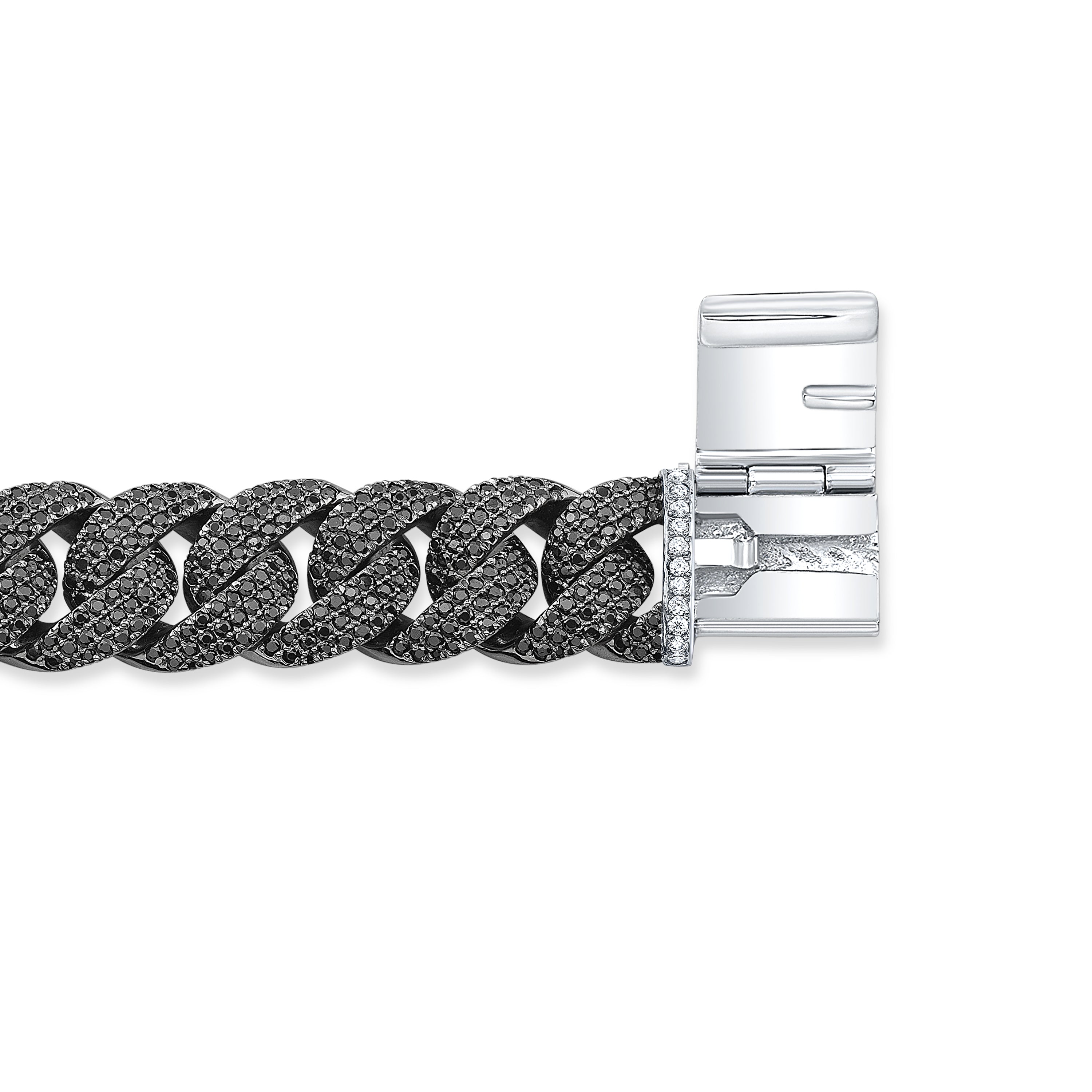 "Panther" Black Diamond Bracelet | 14k White Gold