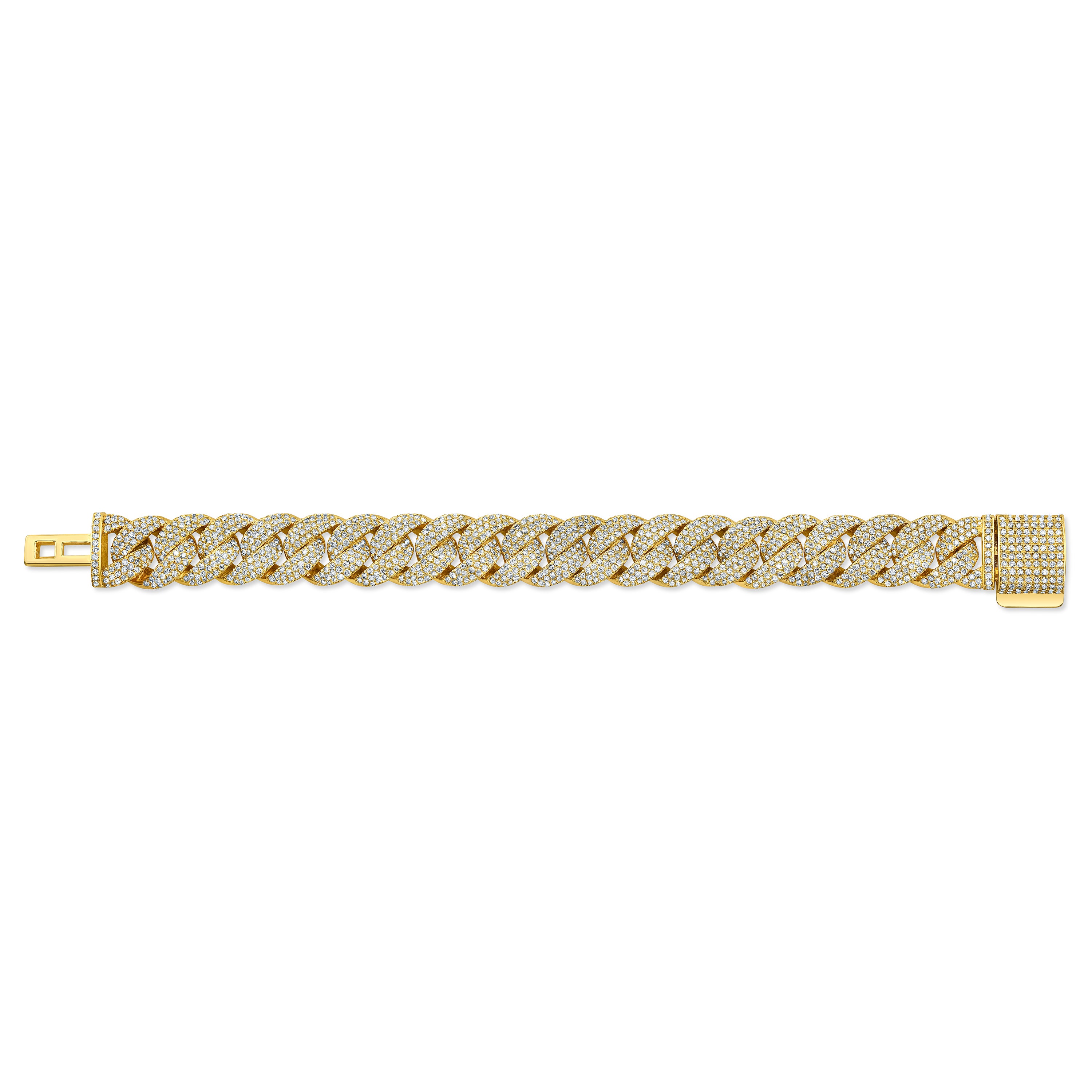 Diamond Cuban Bracelet | 14k Yellow Gold | VS Diamonds