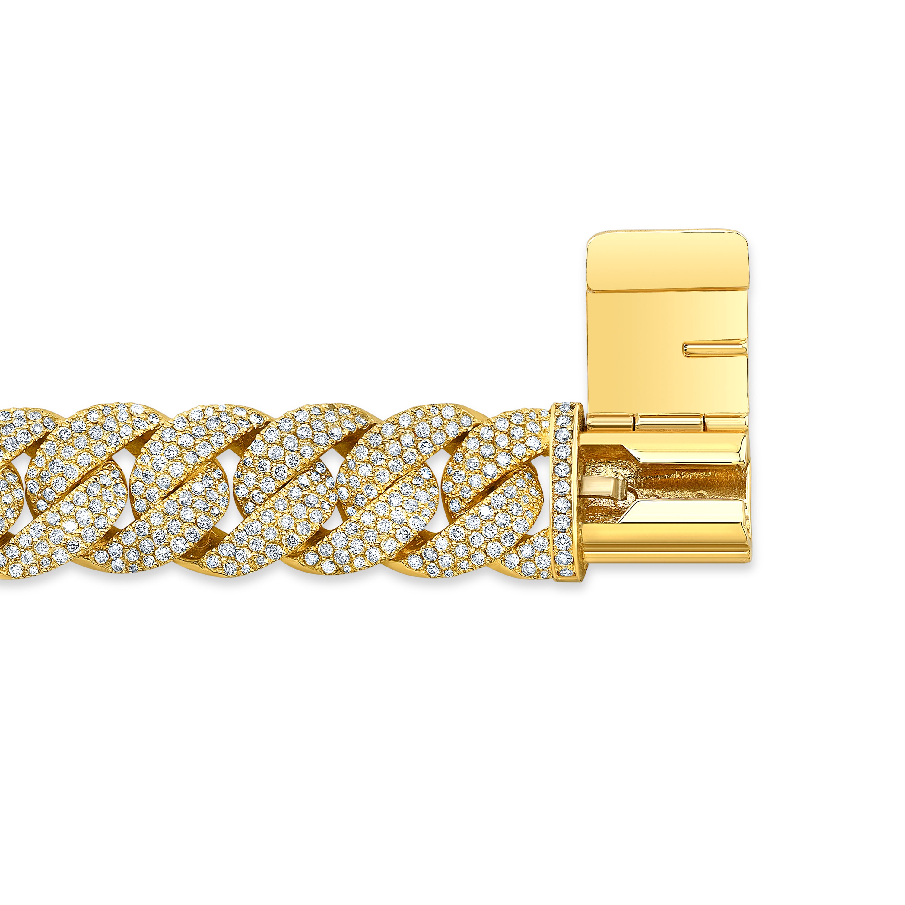 Diamond Cuban Bracelet | 14k Yellow Gold | VS Diamonds