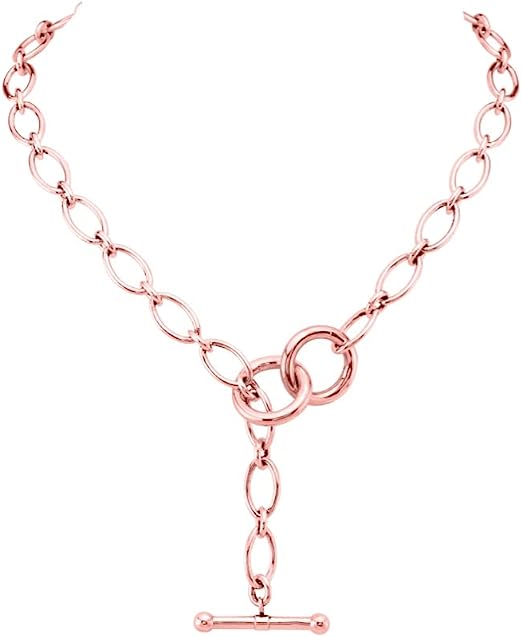 Round Link Necklace in 14k Gold