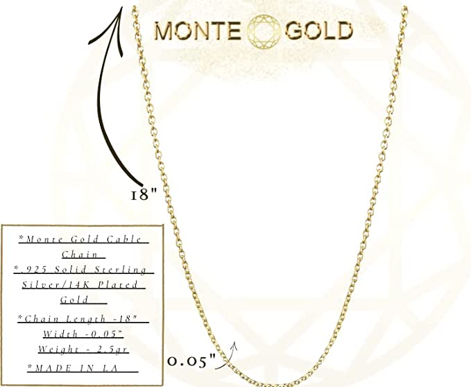 Cable Chain Necklace in 14k Gold