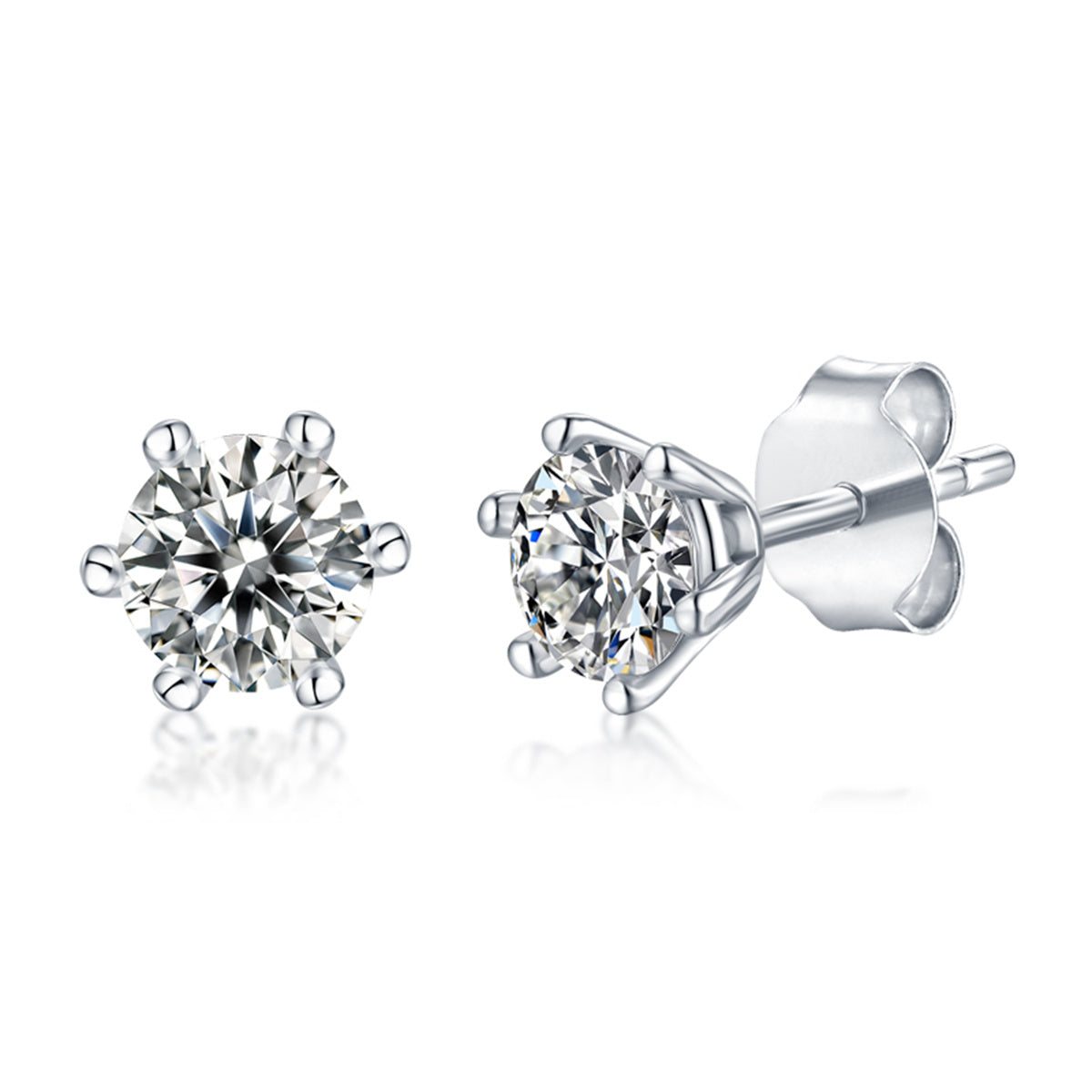 Solitaire Moissanite Earrings | .5-1ct