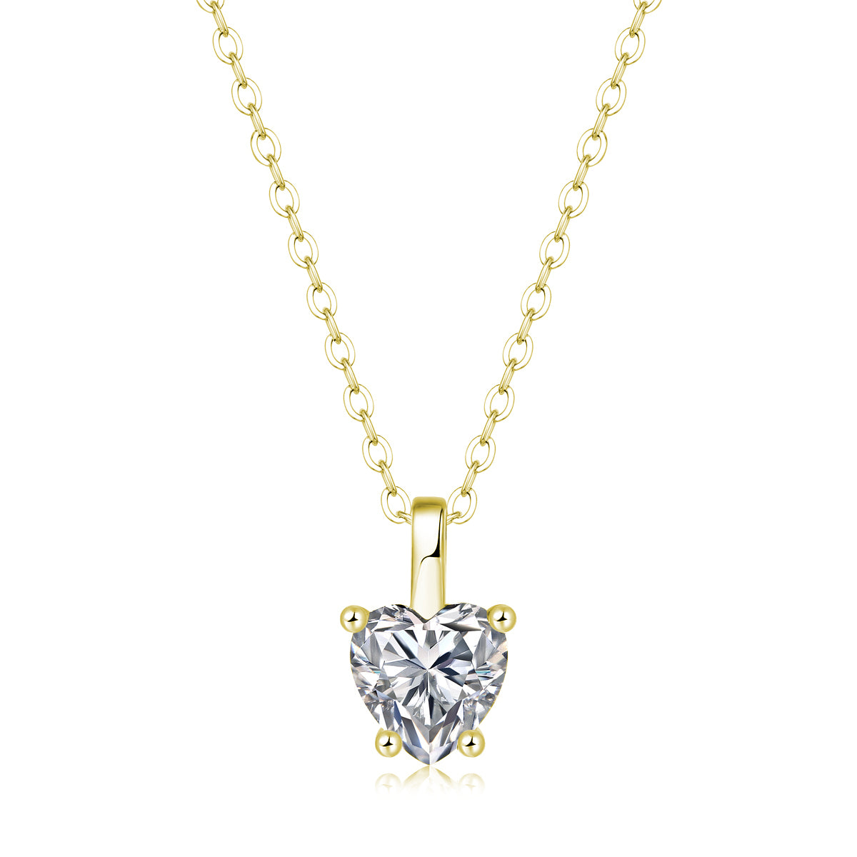 Heart Gemstone Pendant in 14k Gold | 1ct