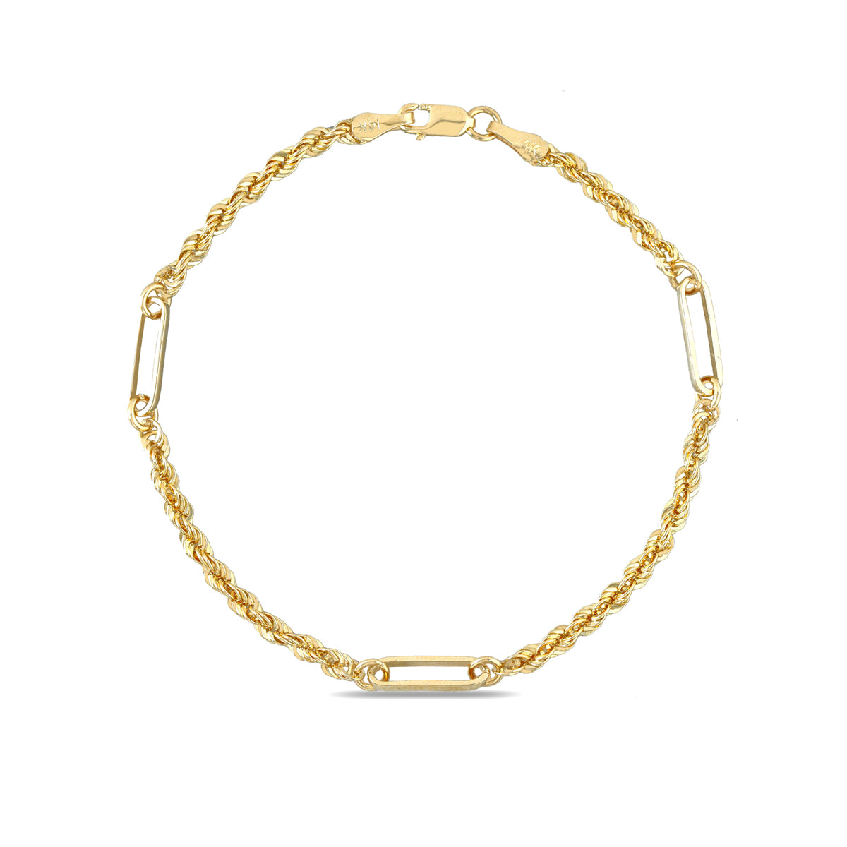 RopeClip Bracelet | 14k Yellow Gold